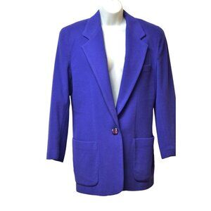 The Limited Cashmir Wool Blazer Jacket Violet Blue M